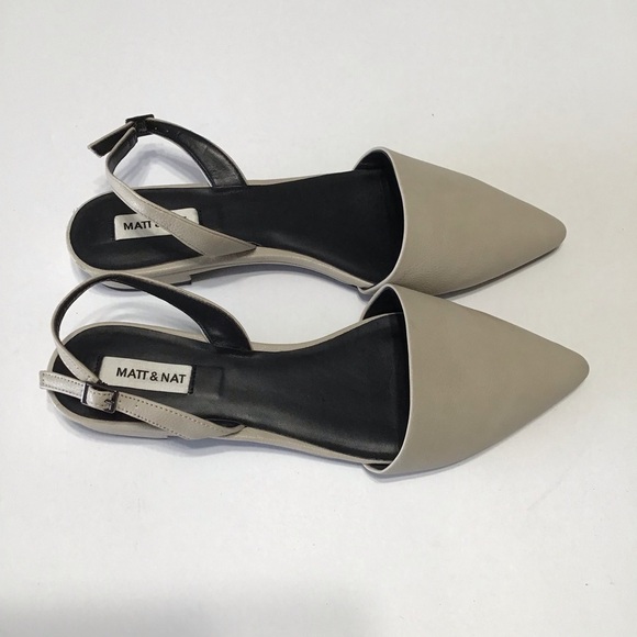 Matt & Nat gray mules flat slingback size 41 - Picture 1 of 4